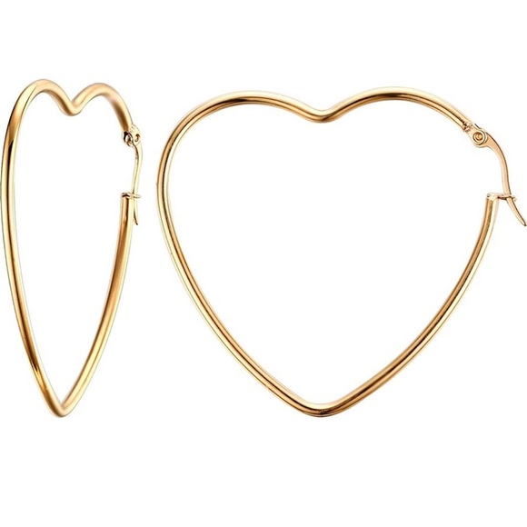 Fabulous Heart ❤️ Hoop earrings - Picture 3 of 4
